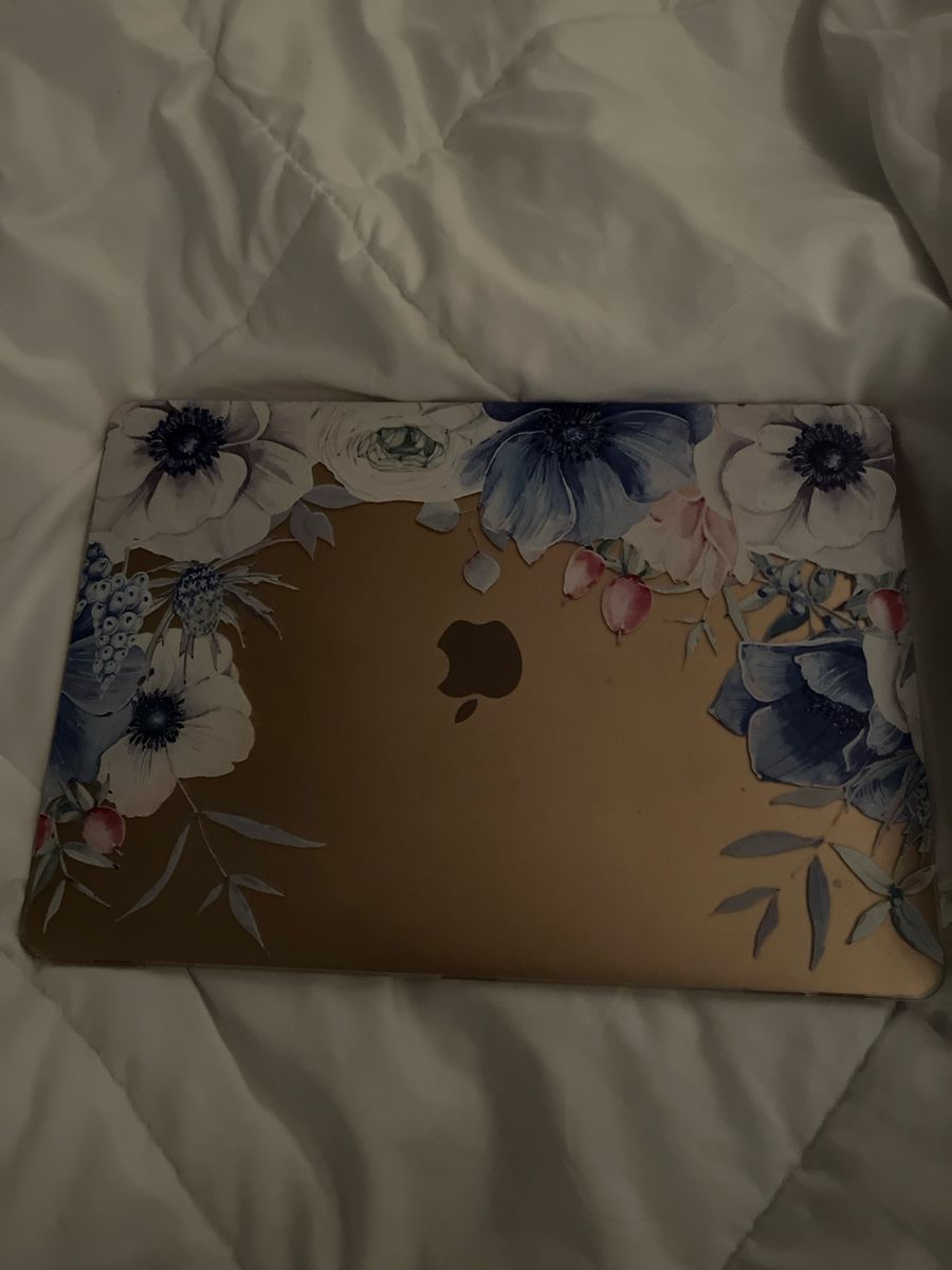 Apple MacBook Air 13" Rose Gold Laptop with Floral Hard Case