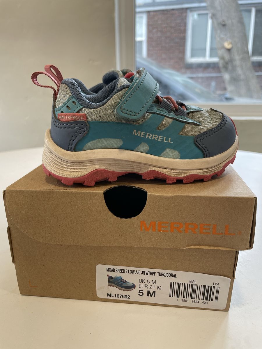 Merrell Moab Speed 2 Low Waterproof Kids Hiking Shoes Size 5 M