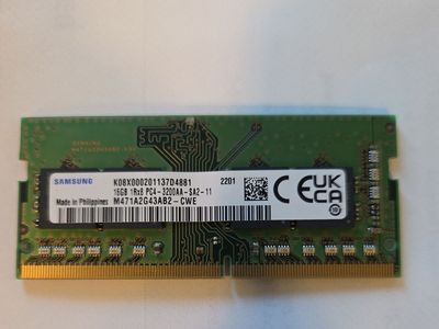 Laptop RAM 16GB PC4-25600 (DDR4-3200) SO-DIMM Memory (M471A2G43AB2-CWE)