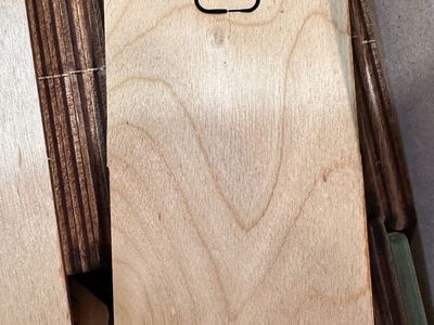 Wooden Rectangle Craft Blanks with Hole, Unfinished Wood Slices for DIY Projects