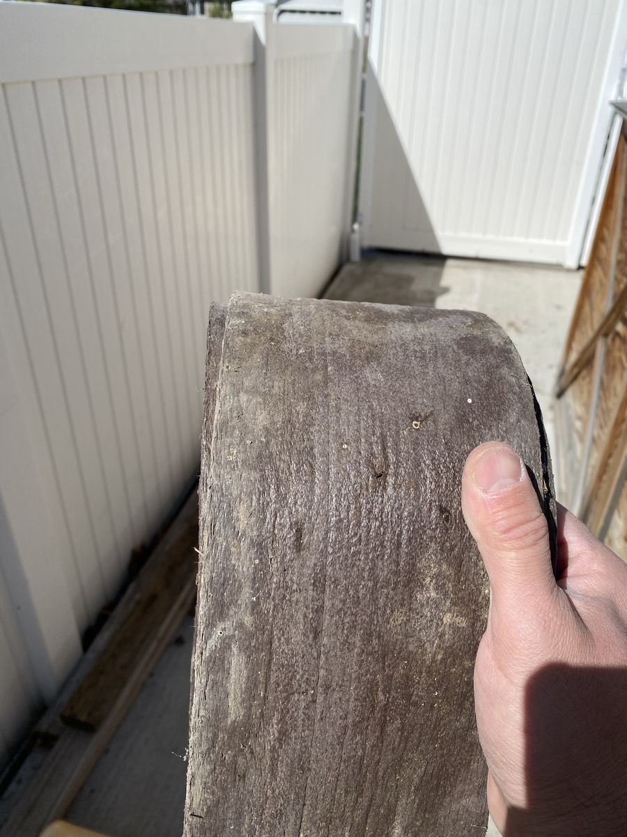 20’ +\- of brown plastic Landscape curbing
