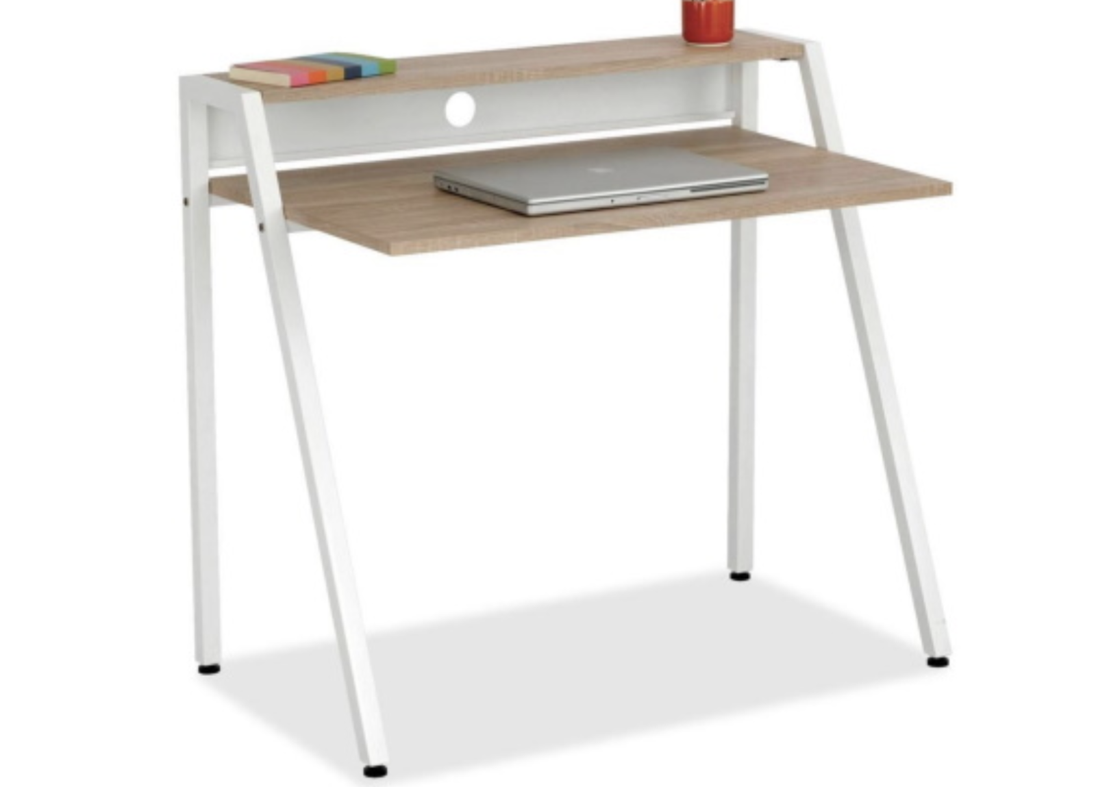 New in box 38" wide Safco Writing Desk, beech/white, Model# 1951wh