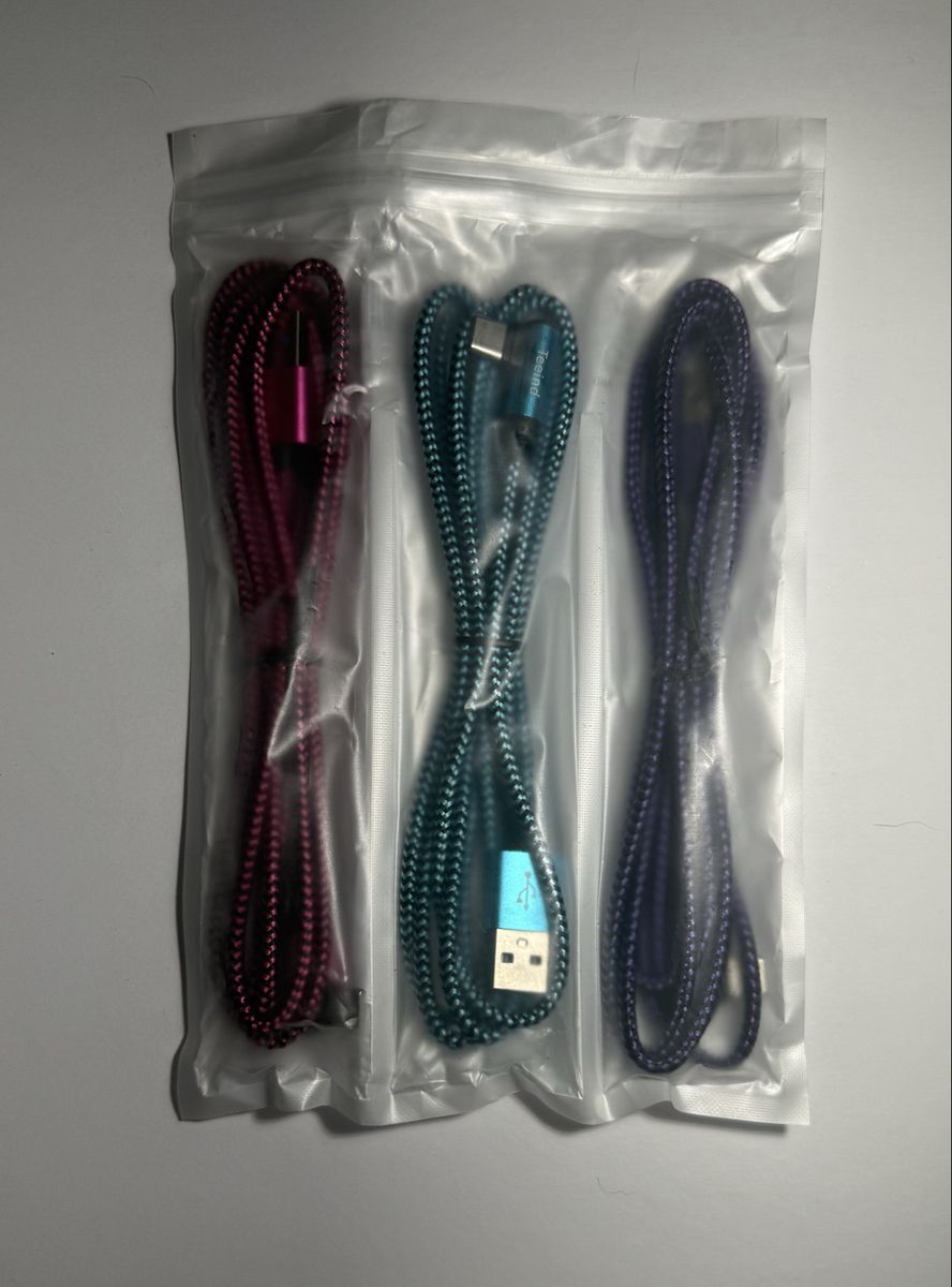 USB Type-C Cable 3-Pack - 6ft/1.83M Braided Charger Cords