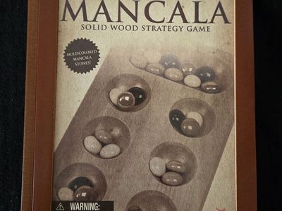 Mancala Solid Wood Strategy Game - New