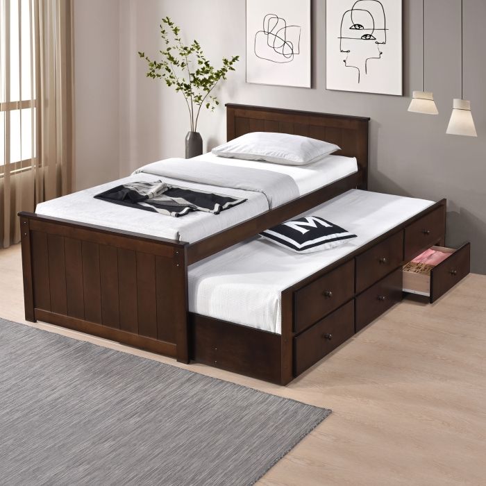 NEW Twin TRUNDLE BED with STORAGE DRAWERS