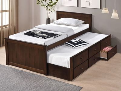 NEW Twin TRUNDLE BED with STORAGE DRAWERS