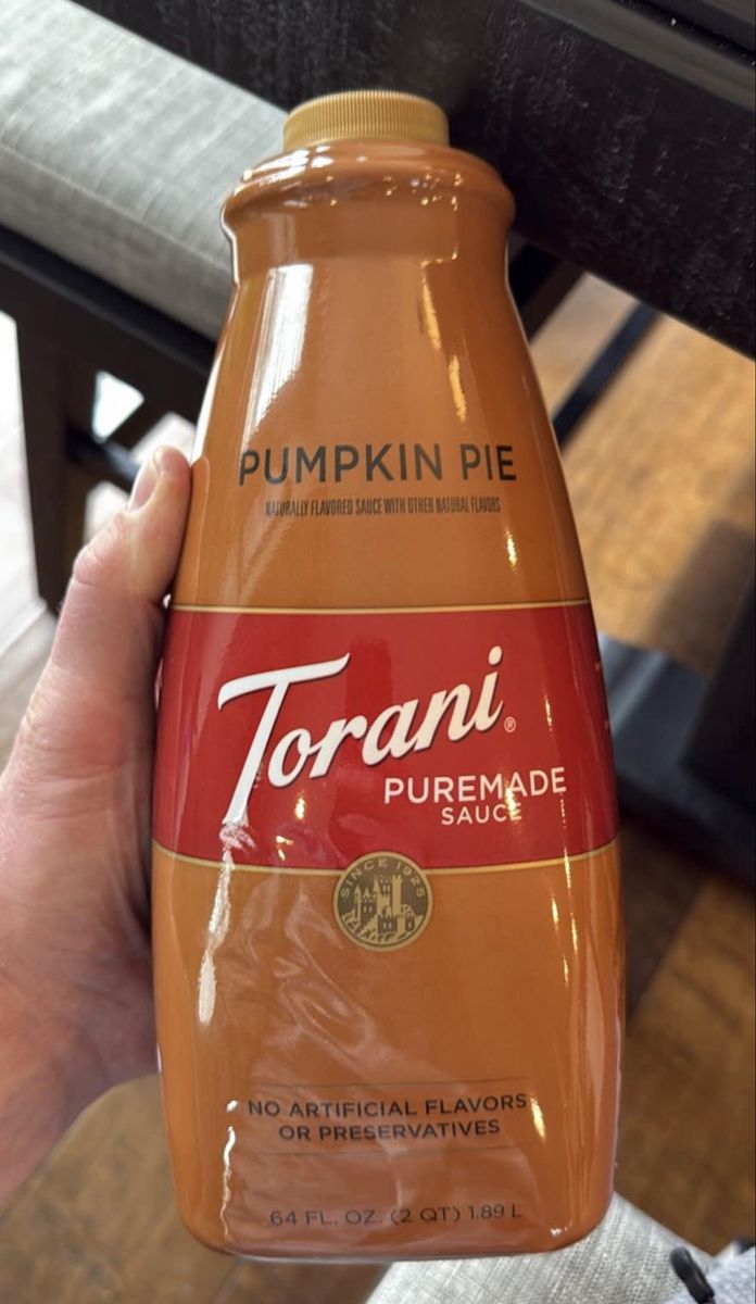 **FREE** Torani Puremade Pumpkin Pie Flavored Sauce Bottle, 64 fl oz (2 qt)