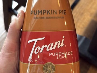 **FREE** Torani Puremade Pumpkin Pie Flavored Sauce Bottle, 64 fl oz (2 qt)