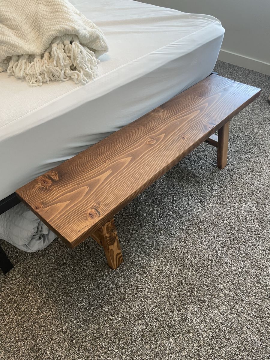 Handcrafted Wood Bench - Solid Pine