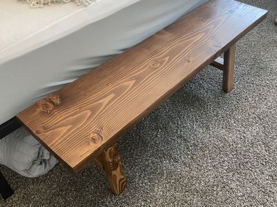 Handcrafted Wood Bench - Solid Pine
