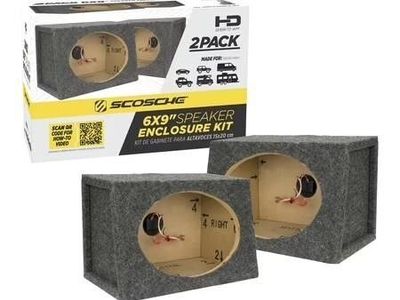 2pc Scosche Car Speaker Enclosures 6x9in