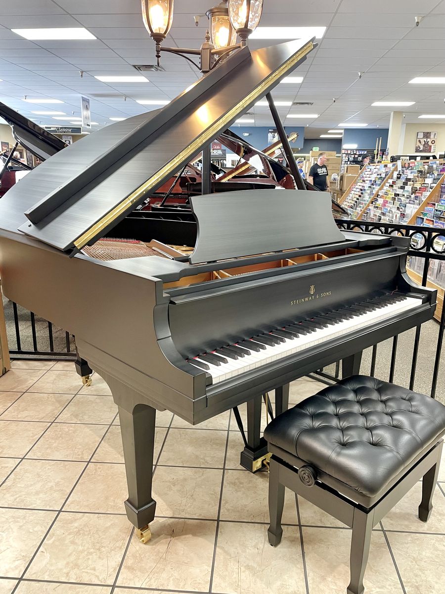 Restored Model O Satin Ebony Steinway - Living Room Grand Piano