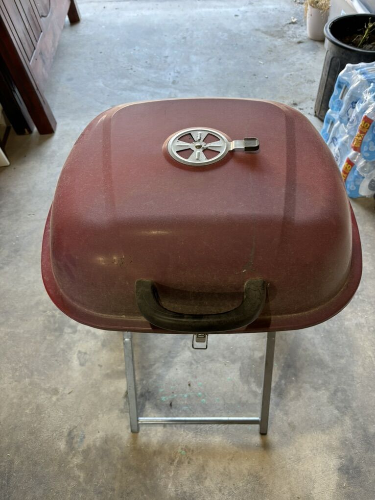 Red Foldable Charcoal Grill