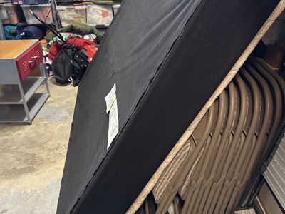Queen Size Ashley Sleep Black Fabric Box Spring, Used