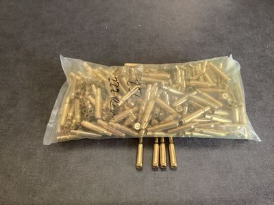 .222 Remington primed brass