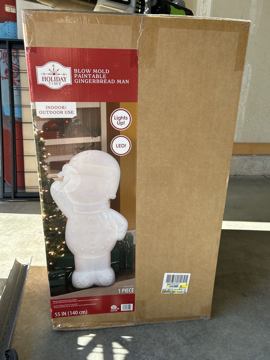 Outdoor paintable gingerbread man LED
