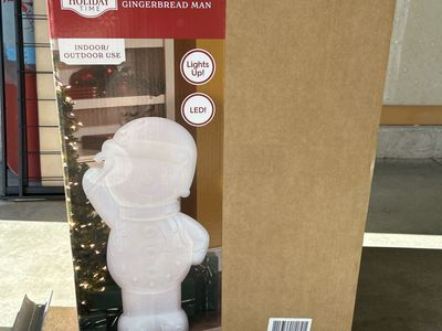 Outdoor paintable gingerbread man LED