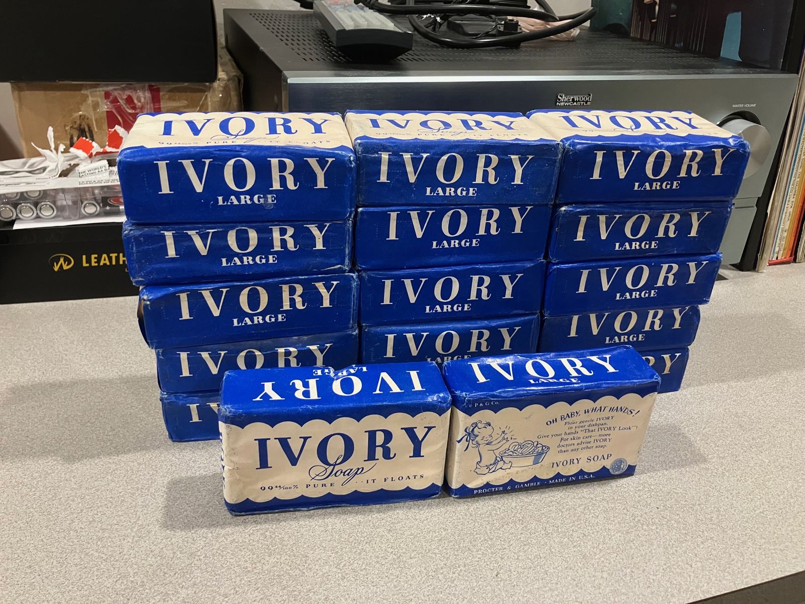 17 Vintage Large Ivory Soap Bars