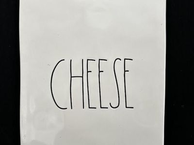 Rae Dunn Cheese Board Platter White Ceramic