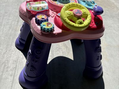 VTech Sit-to-Stand Learning Walker & Activity Table - Pink, Interactive, Musical Toddler Toy