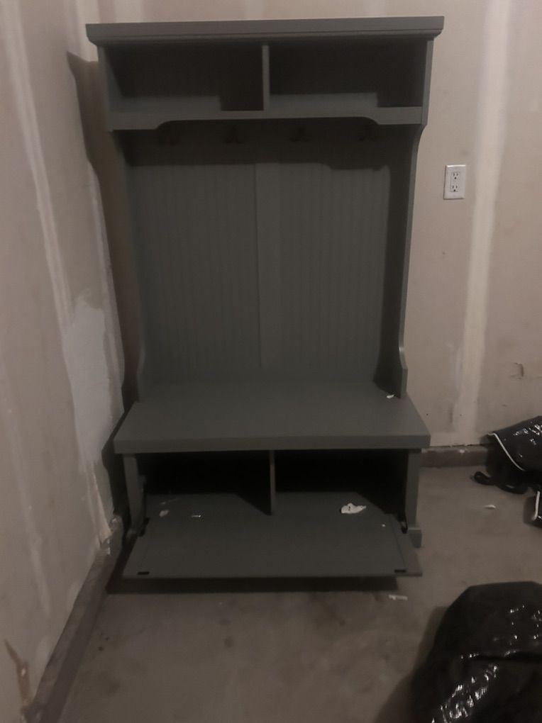 Entry Way Coat Wrack Shoe container Shelf