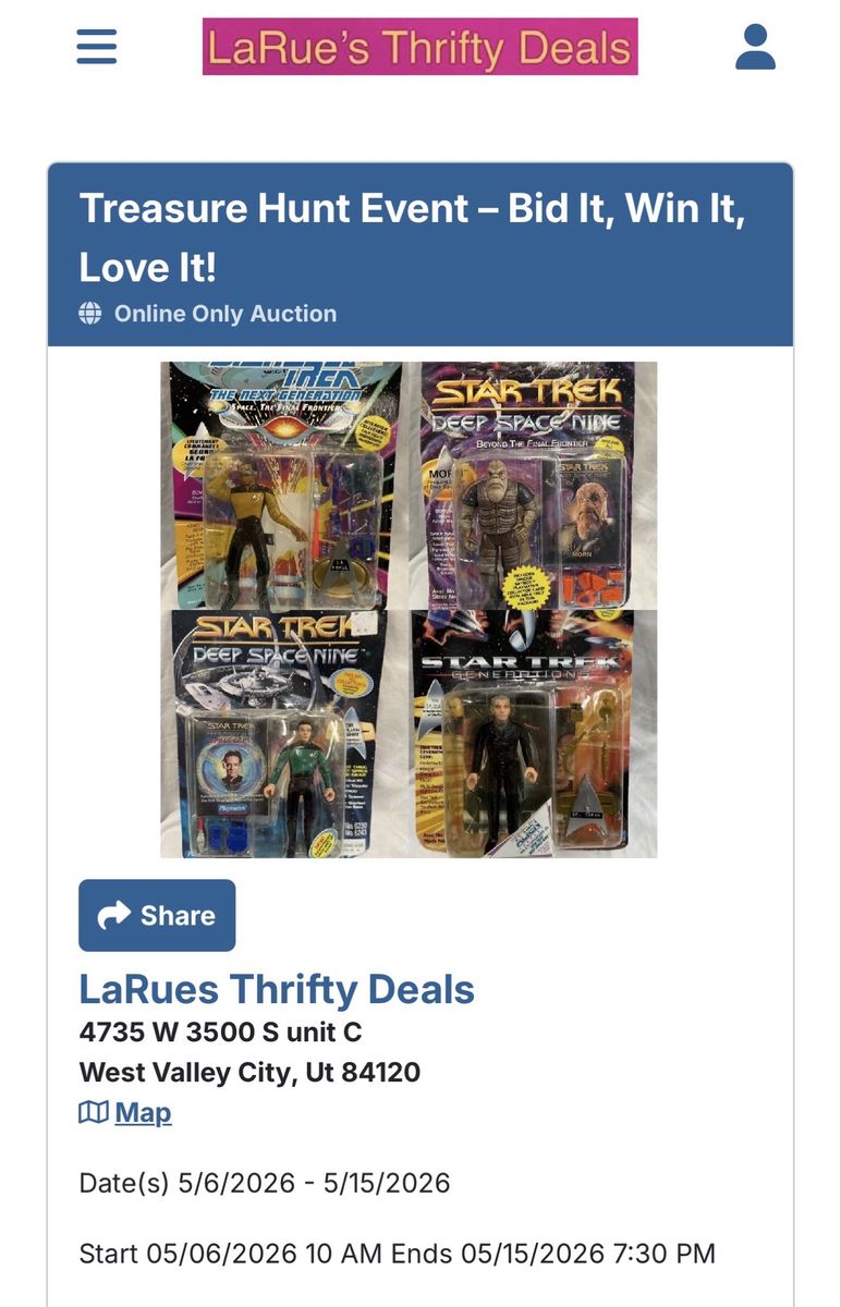 Hibid Auction laruesthriftydeals Ends 5/15