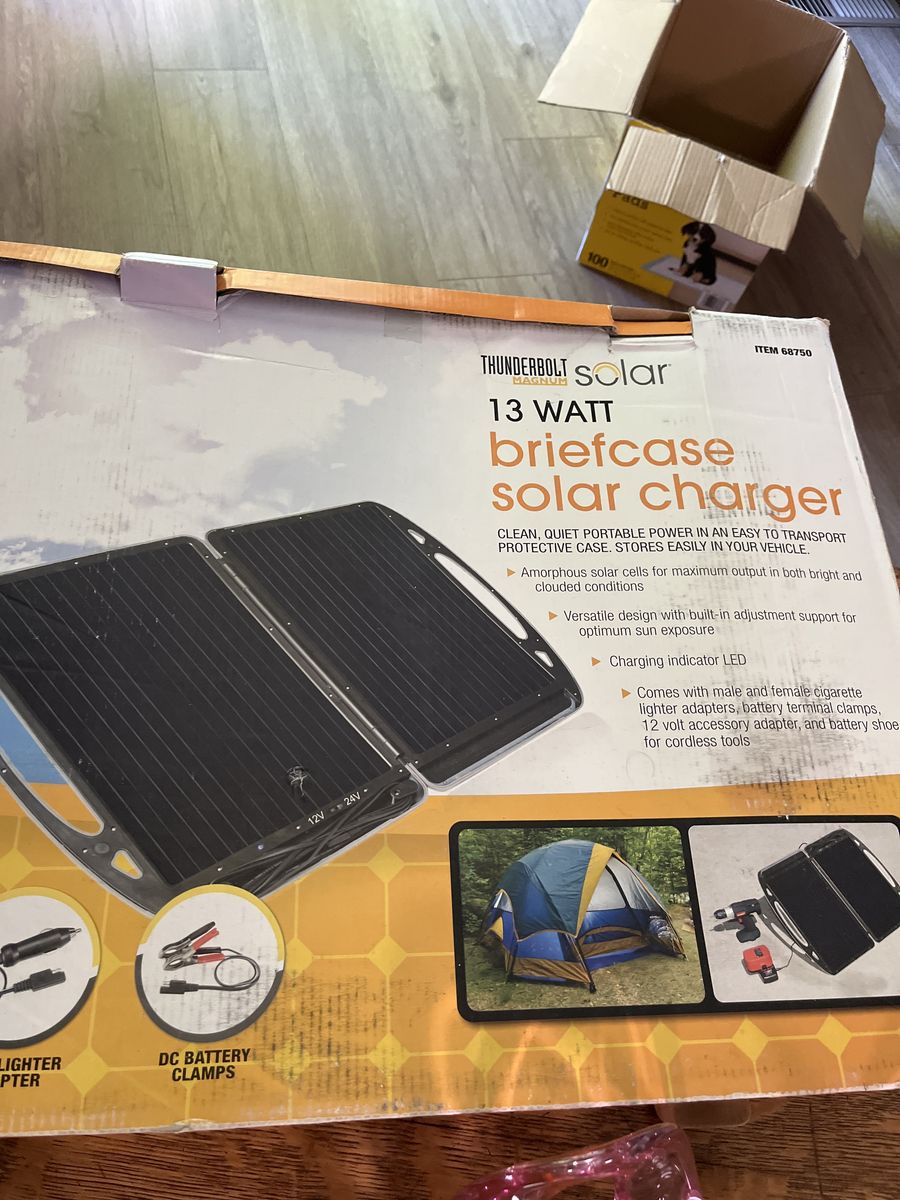 Brief case solar charger