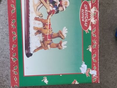 Santa Claus Sleigh Table Topper Christmas Decoration