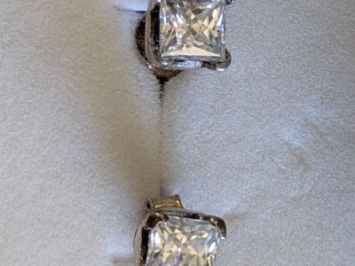 2.5 Ct Princess Cut Diamond Earrings