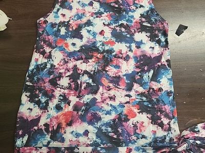 NiNexus Multi-Color Tie-Front Tank Top - S/P/CH - NWT, Made in Jordan