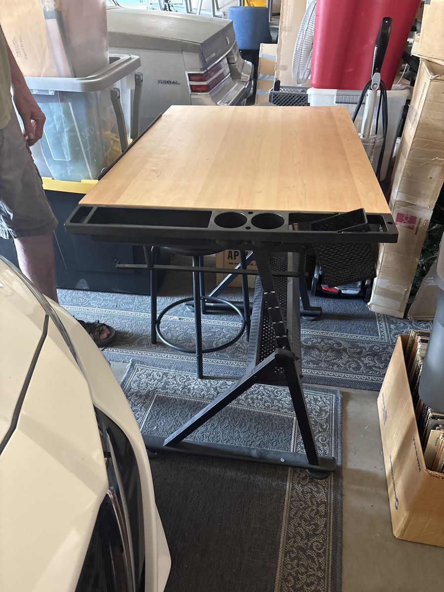 Drafters desk and stool