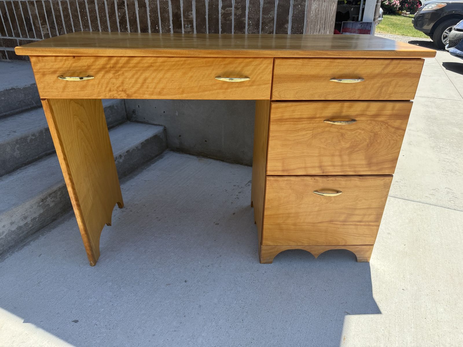 Custom birch desk