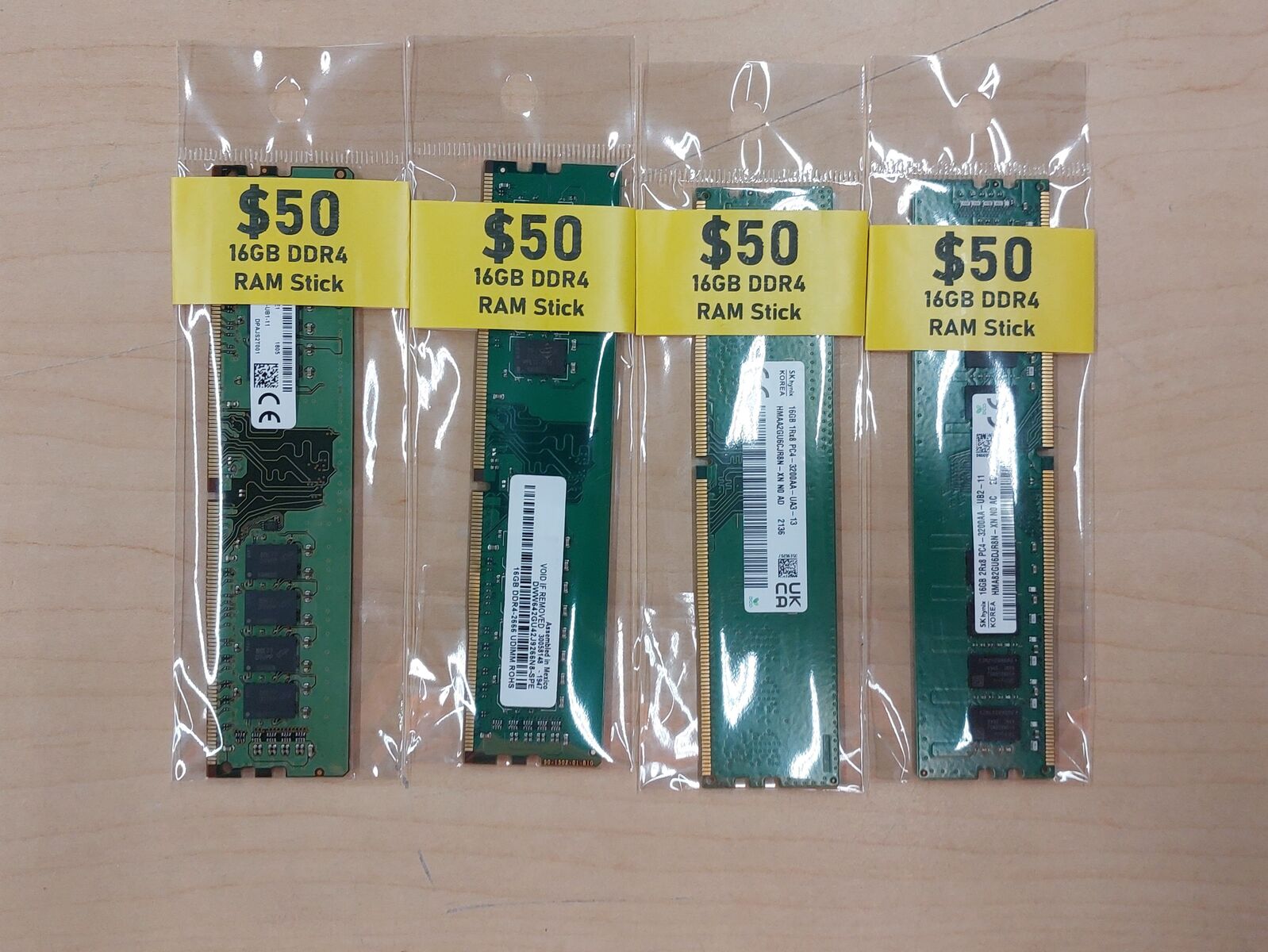 Assorted 16GB DDR4 Desktop Memory Ram Sticks $50 each