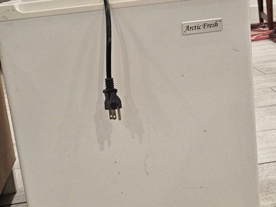 cute white mini fridge