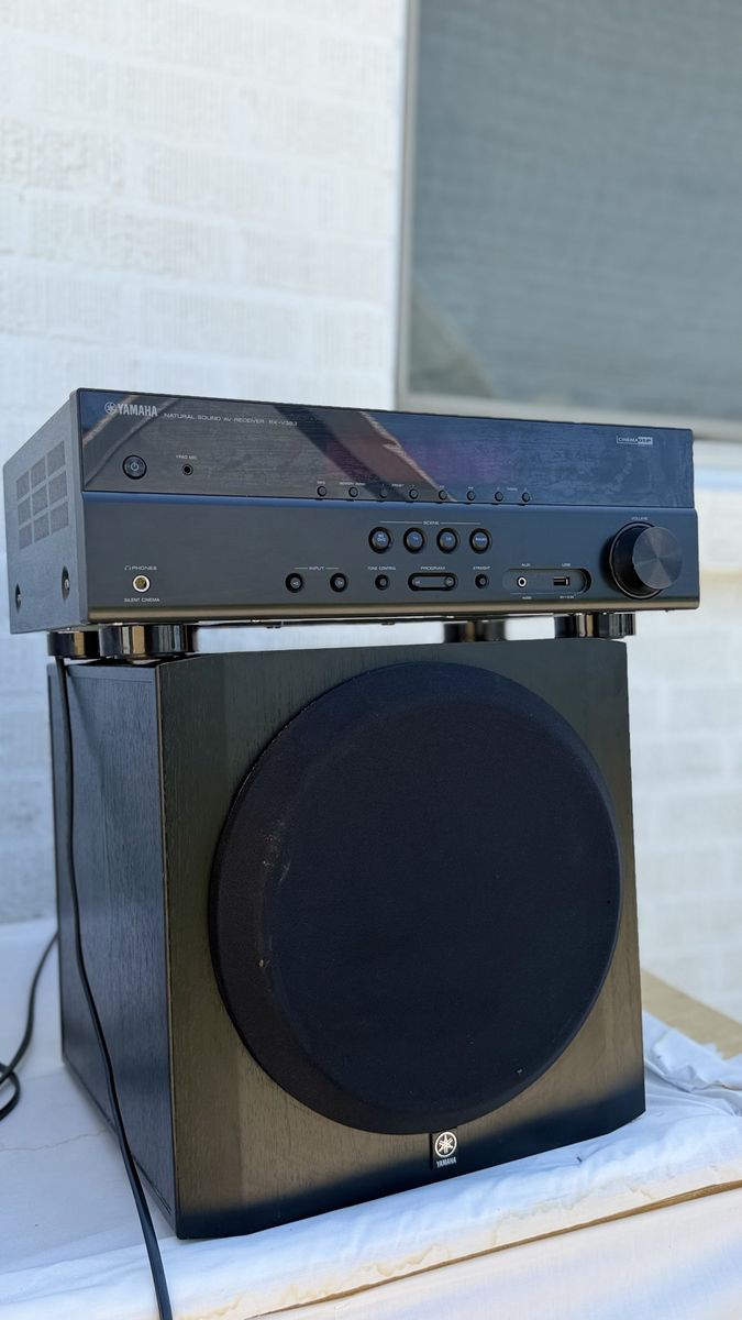 Yamaha RX-V383 AV Receiver + Yamaha Powered Subwoofer – Excellent condition