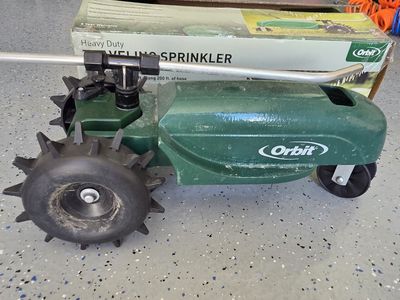 Heavy‑Duty Orbit Traveling Sprinkler – Cast Iron – Excellent Condition