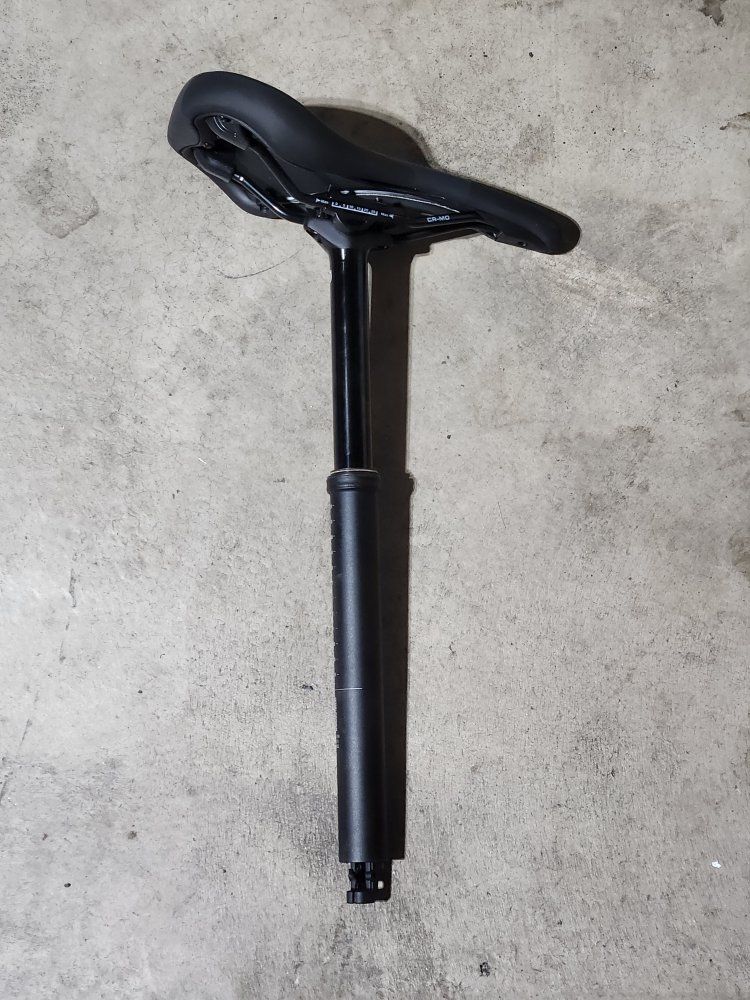 Husqvarna Branded Dropper Post with Seat (New Takeoff) - 150mm - 31.6mm Diameter