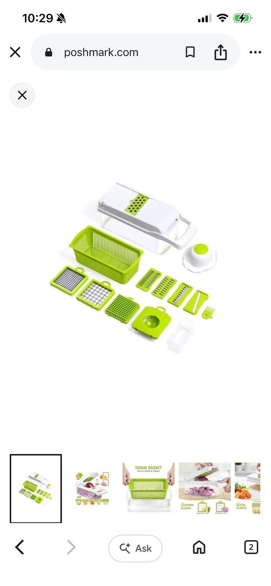Brand new,Multi-Function Vegetable Chopper & Slicer with Drain Basket - Food Prep Tool