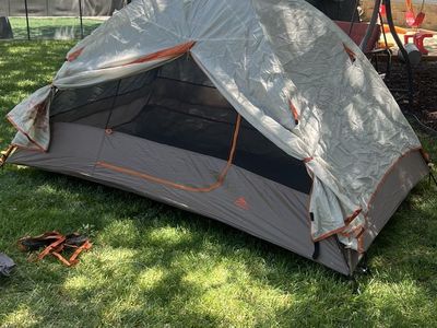 Kelty TEMPEST 2 Camping Tent - Gray/Orange, Lightweight & Durable