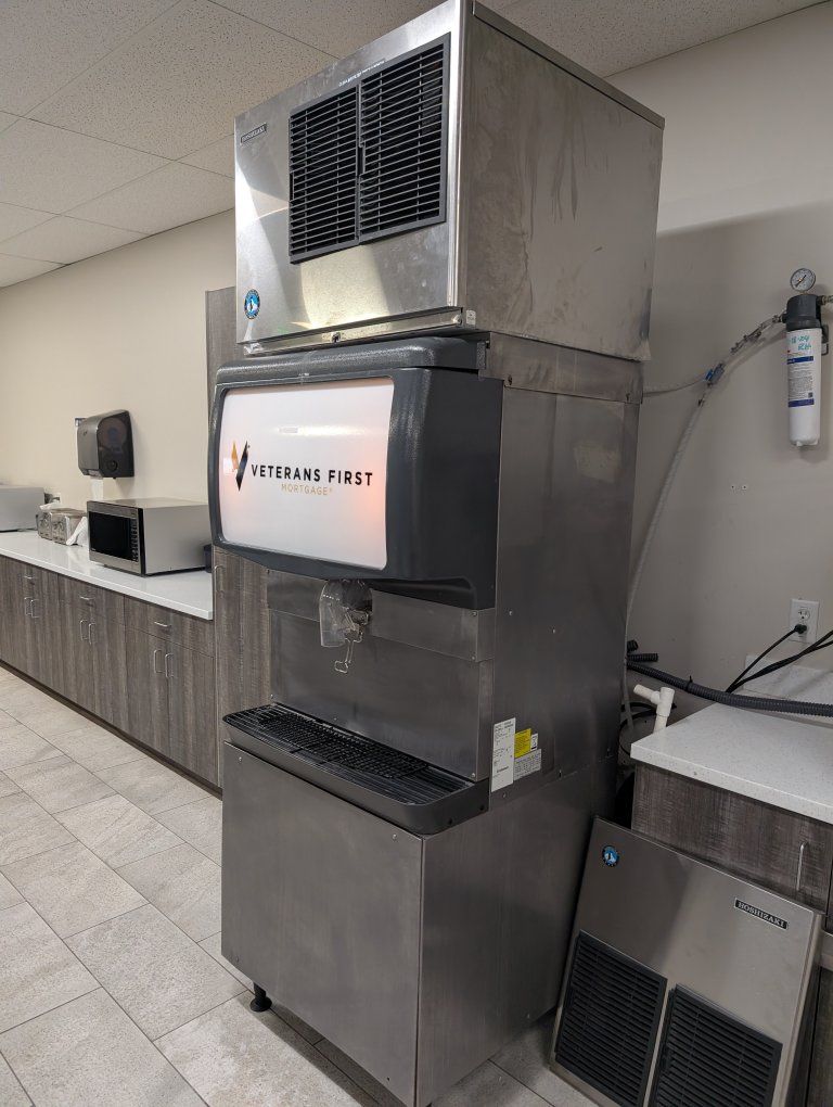 2 Hoshizaki Ice Machines with a Scotsman Dispenser