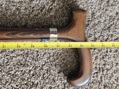 HARVY Cane - Men Extra Tall Stylish Walnut Finish Derby Bariatric Cane #9-7692-07 - new, never used