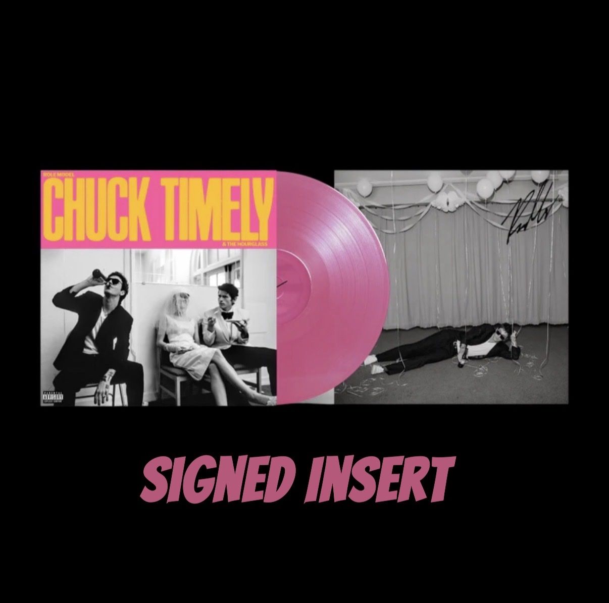 Role Model-SIGNED Chuck Timely & The Hourglass LP-Opaque Watermelon Pink Vinyl-SEALED