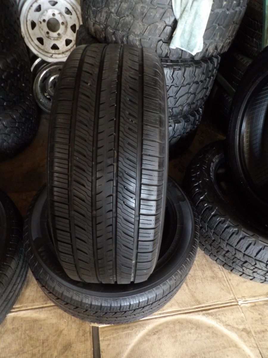 235/55R18 YOKOHAMA ASCEND LX PAIR OF TWO USED TIRES