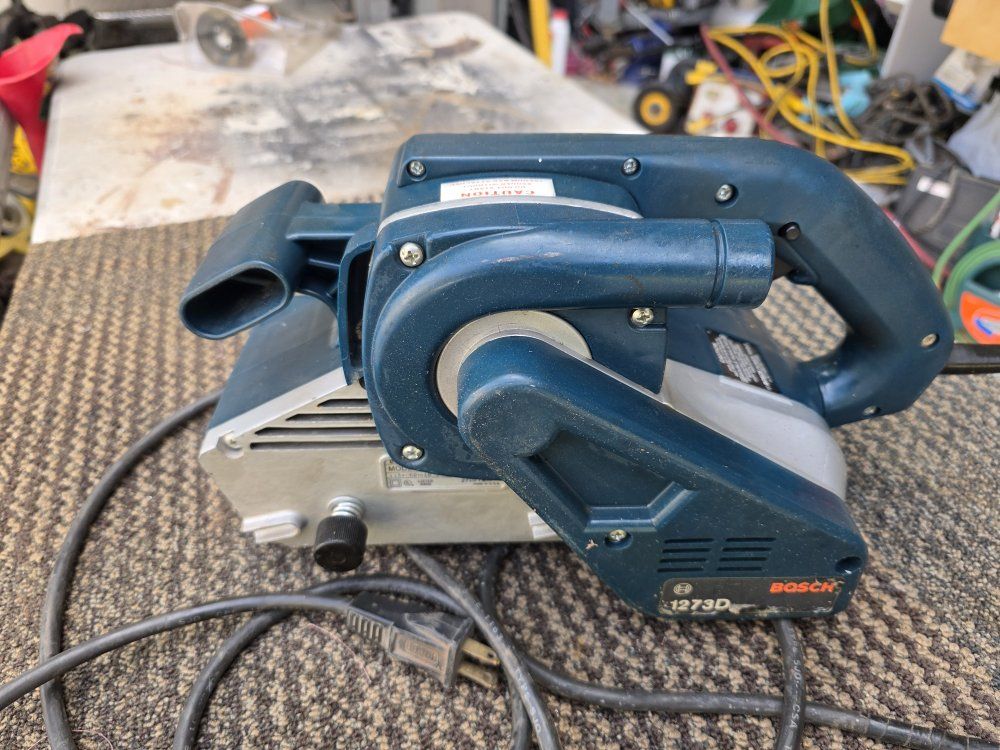 Bosch 1273D Belt Sander - Powerful 4x24 inch Handheld Electric Sander, Used