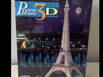 NEW Puzz 3D Eiffel Tower Fully Dimensional Jigsaw Puzzle - Over 3 Feet Tall, New Sealed Box
