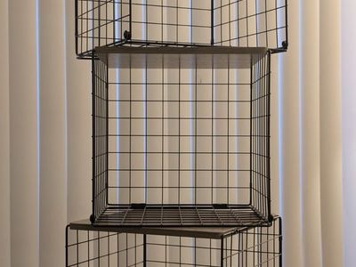 Closet Organizers - 3PCS Stackable Closet Organizers and Storage, Shelves with Wood Top