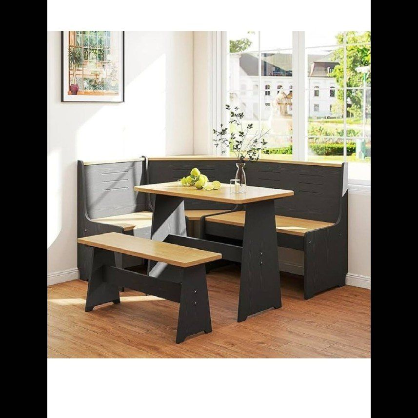 NEW- Breakfast Nook Dining Table Set