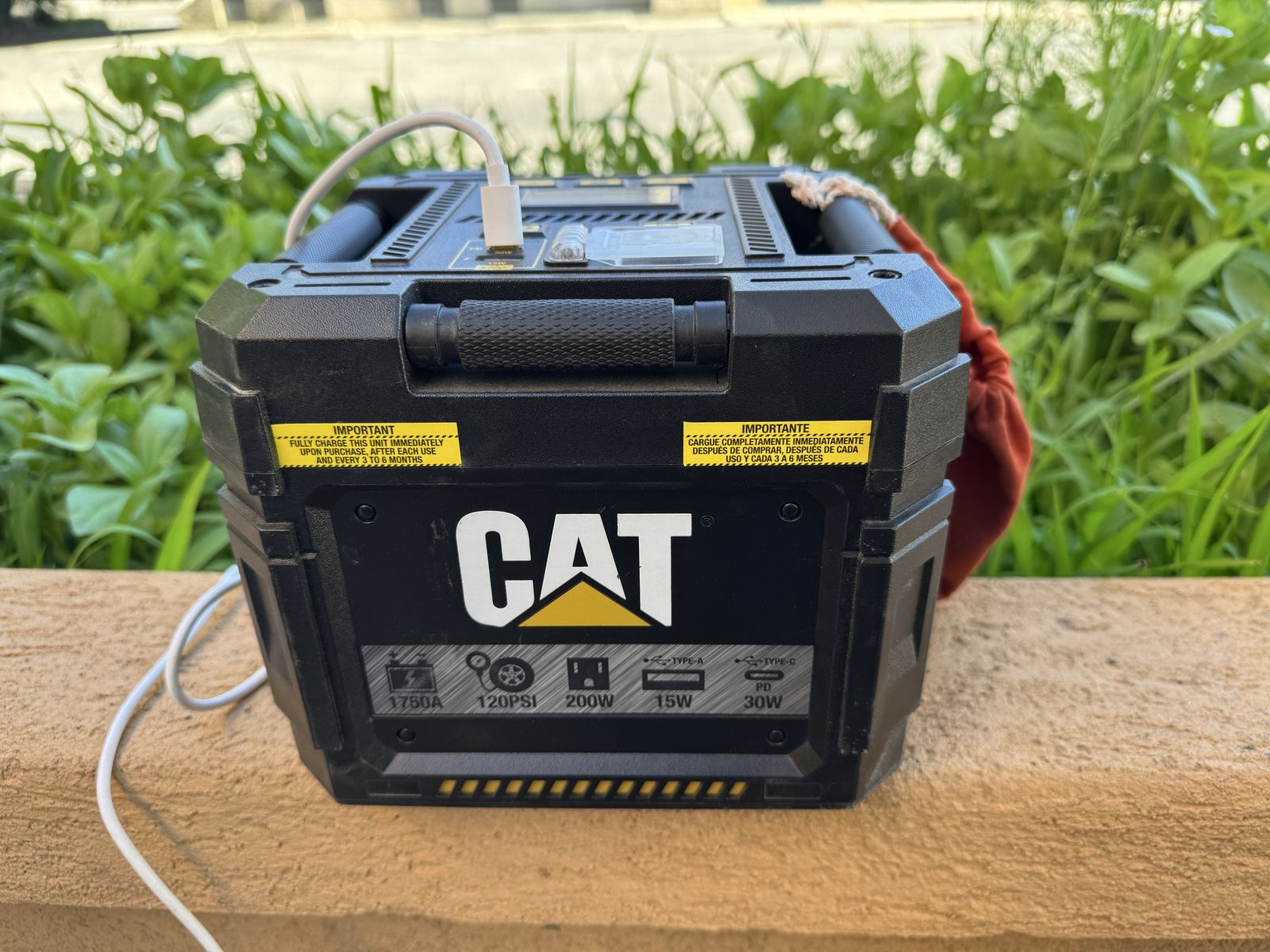 CAT Cube 1750A Jump Starter, 200W Inverter, 120 PSI Compressor