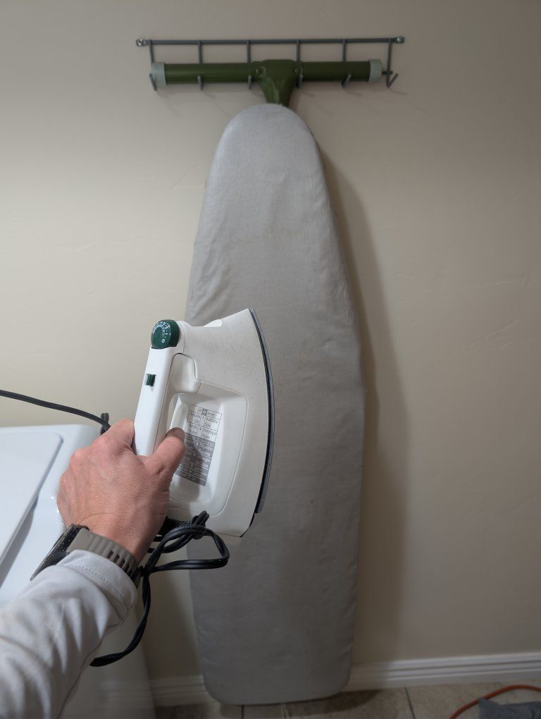 iron and ironing board