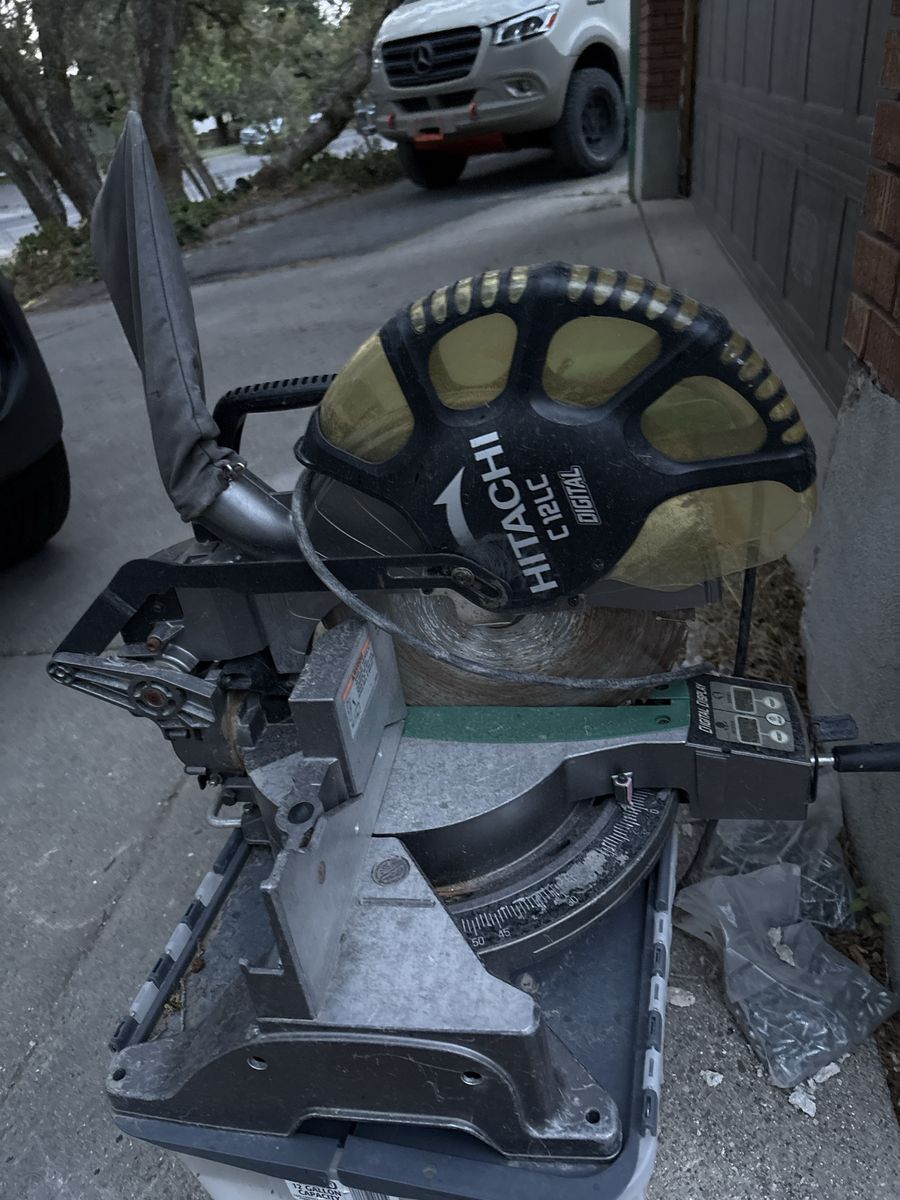 Hitachi C12LC Digital 12-Inch Compound Miter Saw - free